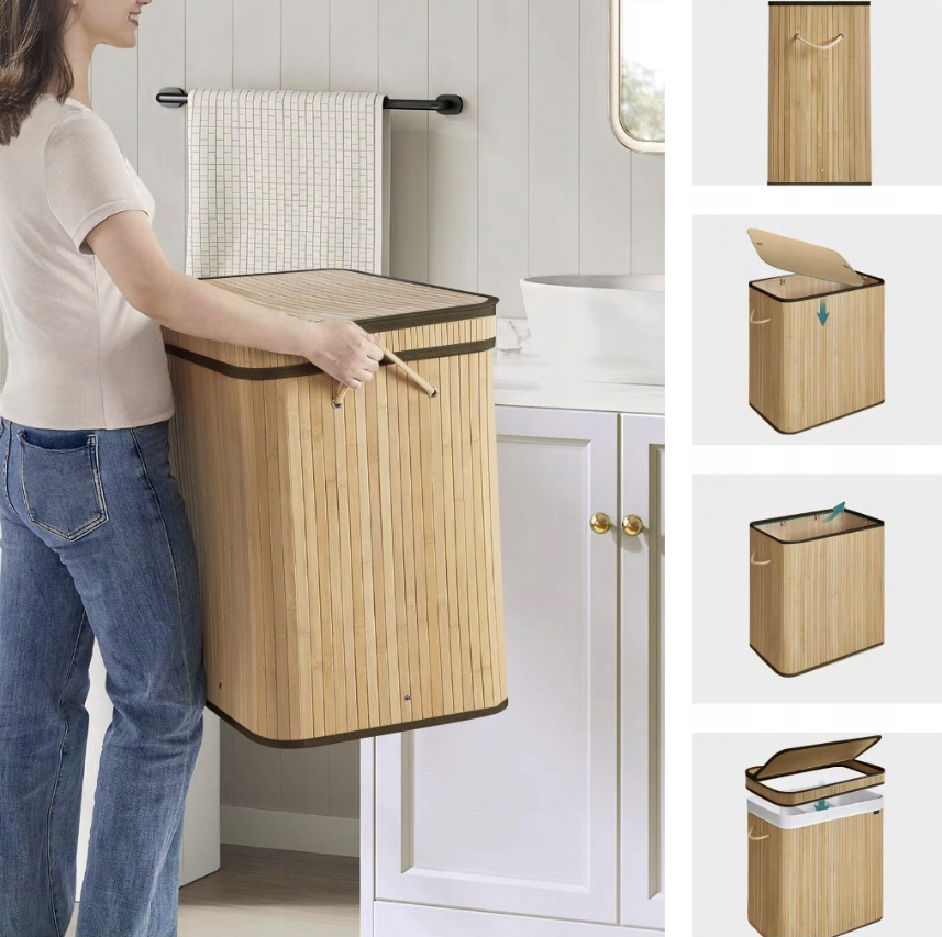 košara za rublje od bambusa